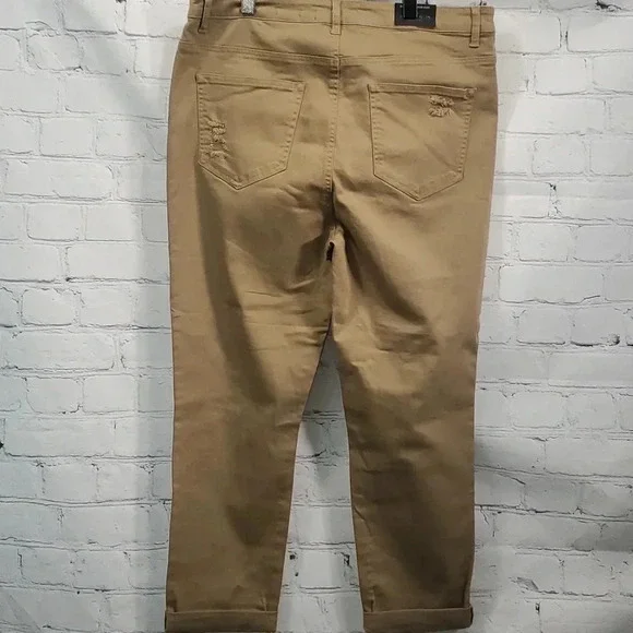 Risen Distressed Cuffed Ankle Skinny Jeans Size 2XL NWT - Picture 5 of 15